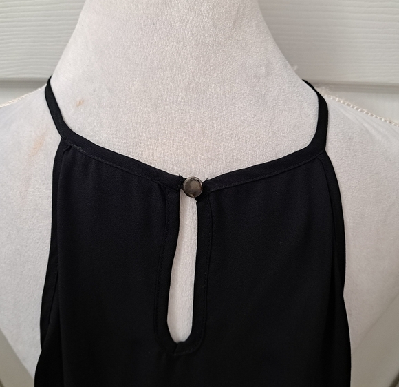 Papermoon Walita Black Sleeveless Blouse With Cutout Detsils  Size XXL - Picture 4 of 6